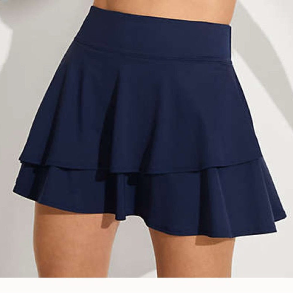 Lands End Tulip Hem Swim Skirt